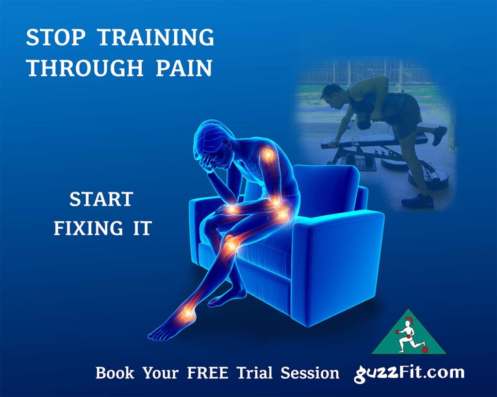 Personal trainer Traralgon correcting training through pain and improving movement quality