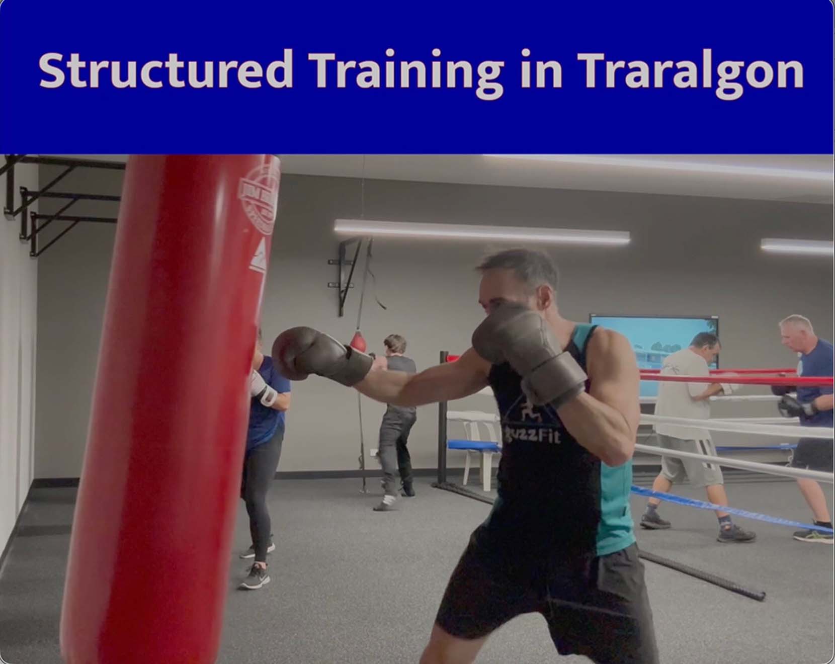 Boxing fitness training in Traralgon at guzzFIT heavy bag workout