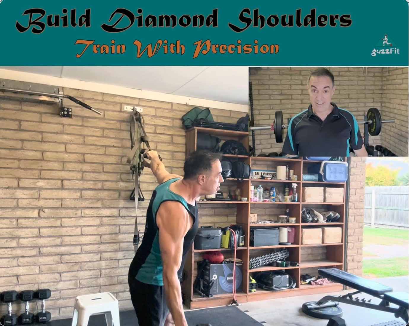 Personal trainer demonstrating single arm TRX side raise to build diamond-shaped shoulders with proper isolation technique in Traralgon
